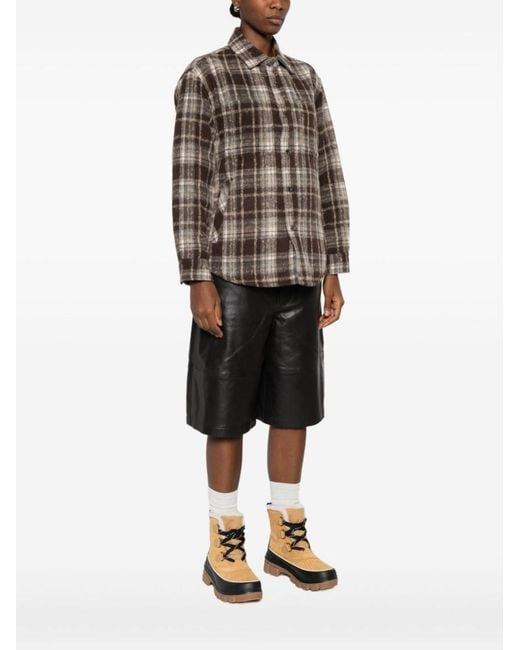 DUNST Brown Checked Shirt