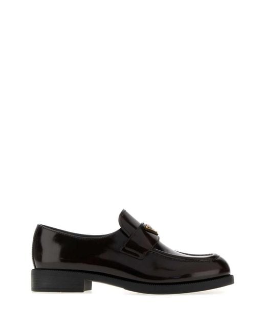 Prada Black Leather Loafers