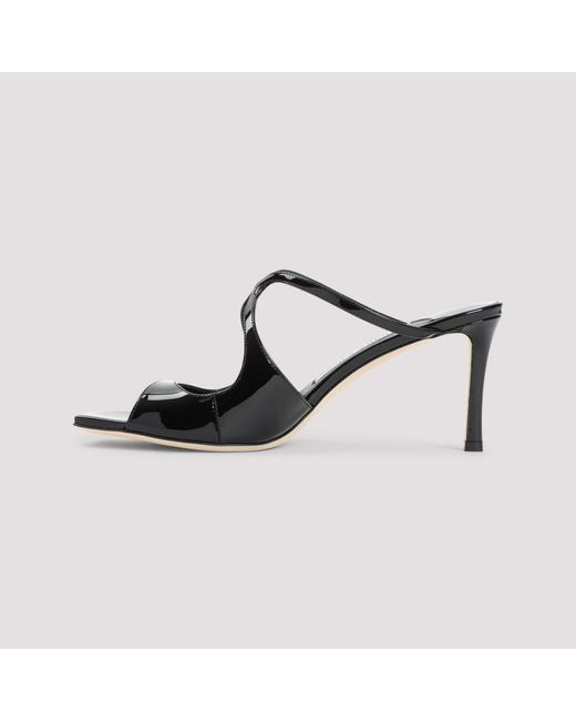Jimmy Choo Black Anise 75 Mules