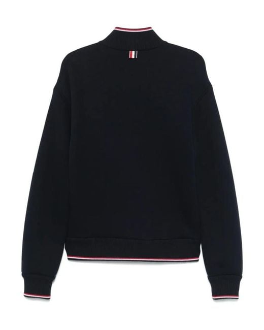 Thom Browne Black Bomber Jacket for men