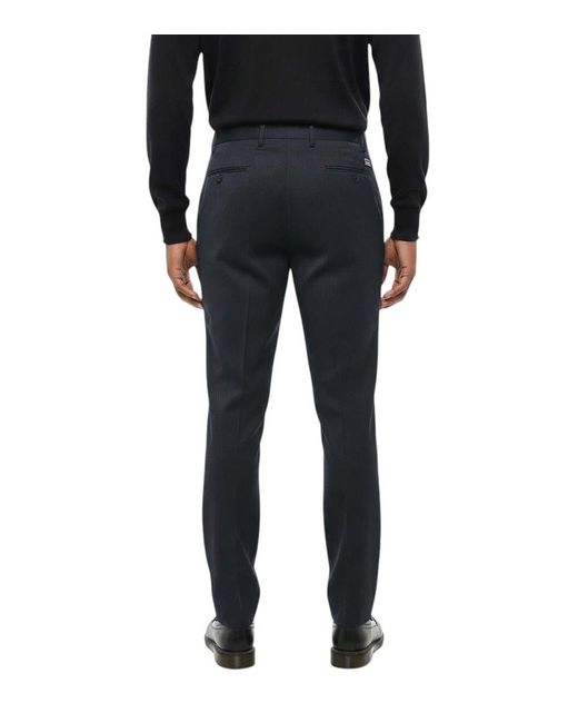 Corneliani Black Flat Front Pants for men