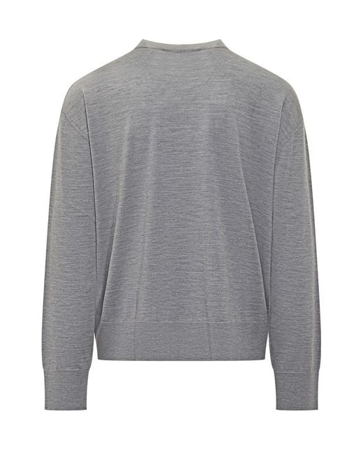 AMI Gray Crew Neck Sweaters for men