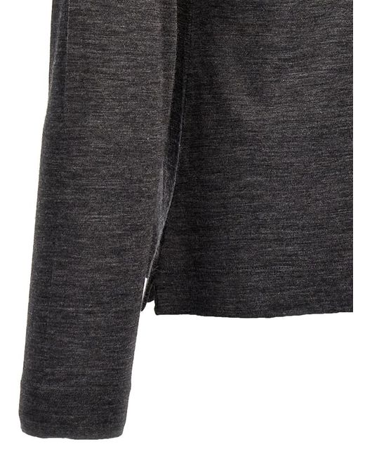 Zanone Gray Virgin Wool Crewneck Sweater for men