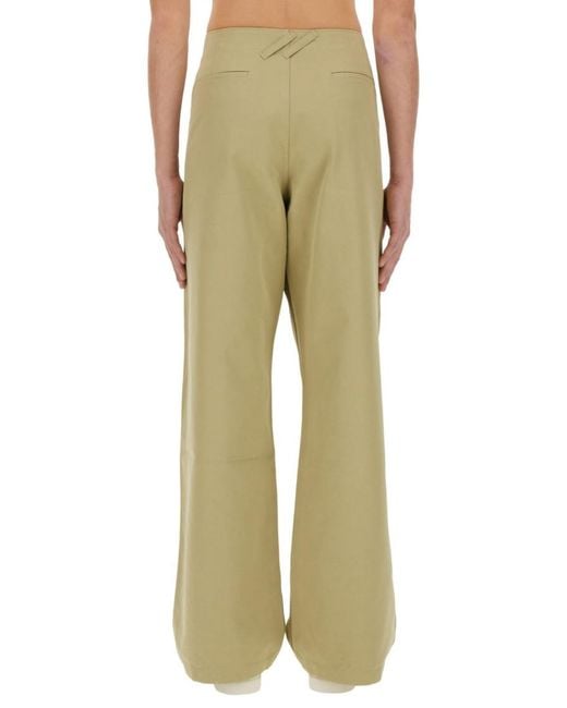 Burberry Green Straight Solid Trousers for men