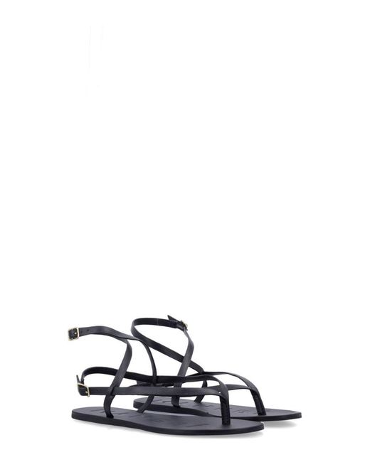 Manebí Black Leather Sandals