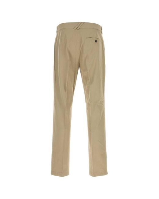 Burberry Natural Tailored Solid Trousers for men