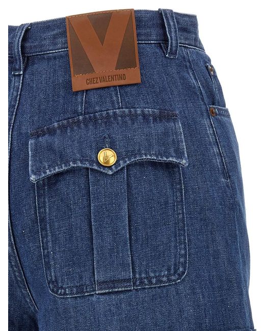 Valentino Garavani Blue Denim Shorts