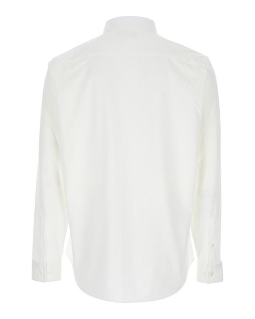 Theory White Regular Solid Shirt for men