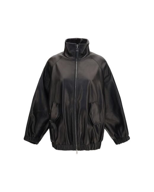 Brunello Cucinelli Black Solid Mock Collar Jacket