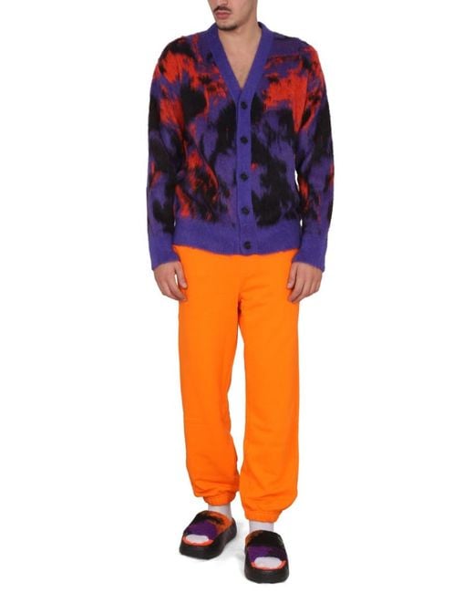 MSGM Blue V Neck Cardigans for men