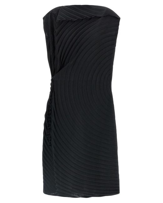 Issey Miyake Black Paper Bag Pleats Dress