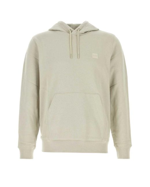 Boss White Logo Hoodie for men