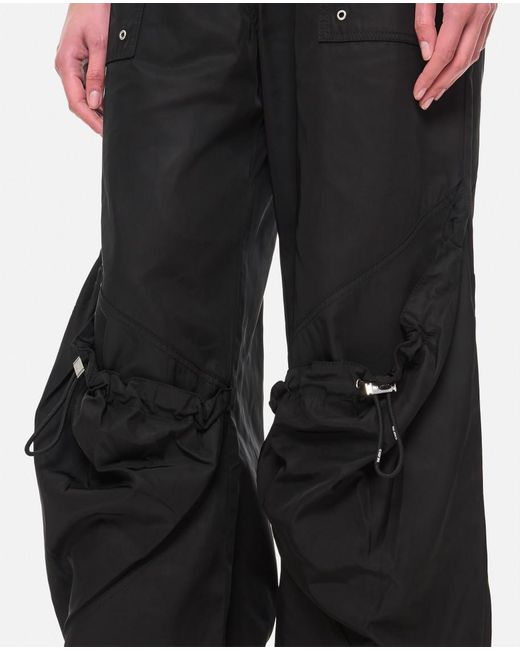 パンツ THE ATTICO Oversized pants Black  250WCP00255 Black wide-leg drawstring trousers The attico - women - THE