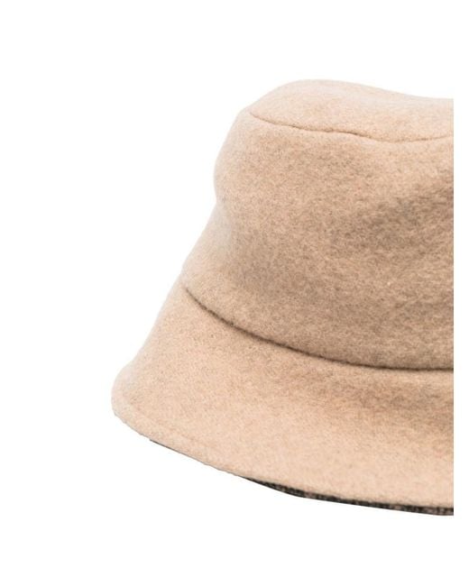 Fendi Natural Felted Wool-Silk Bucket Hat