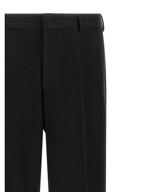Cellar Door Black Flat Front Pants for men