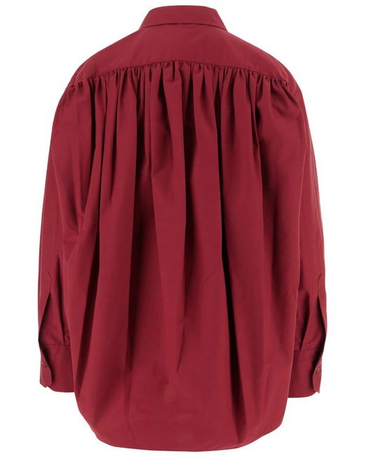Sa Su Phi Red Relaxed Solid Shirt