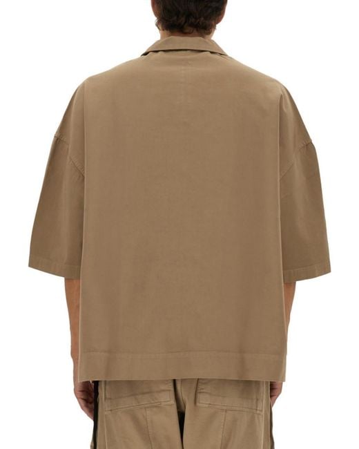 Rick Owens Natural Oversized Solid Shirt for men
