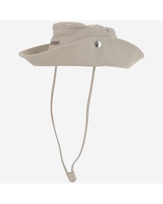 Jacquemus Natural Logo Bucket Hat for men