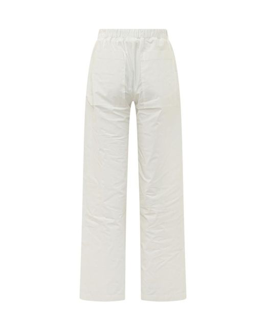 A PAPER KID White Straight Drawstring Pants