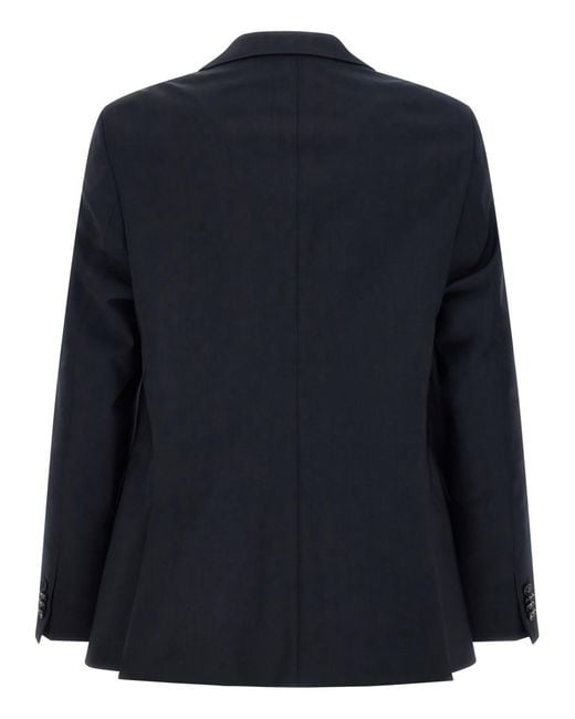 Boss Blue Solid Notched Lapel Suit for men