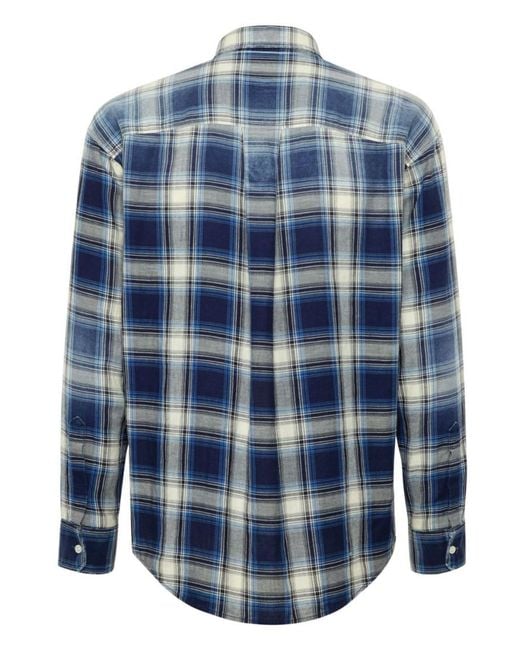 DSquared² Blue Regular Check Shirt for men