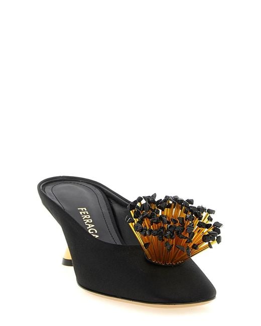 Ferragamo Black 'Safi' Mules