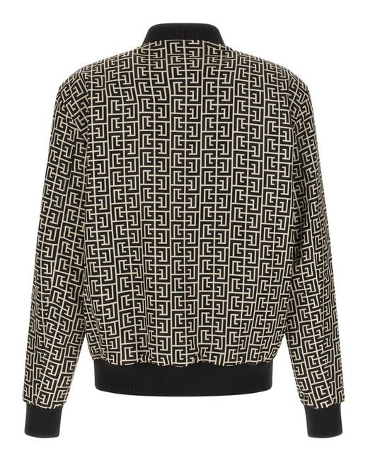 Balmain Gray Reversible Bomber Jacket for men