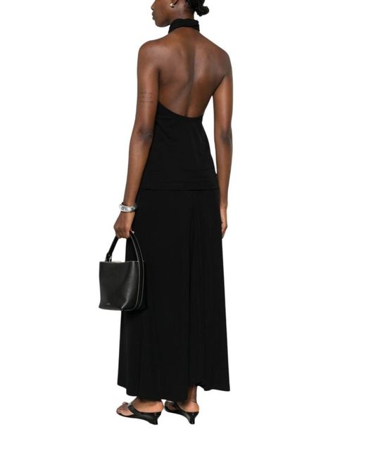 Totême Black Solid Long Skirt