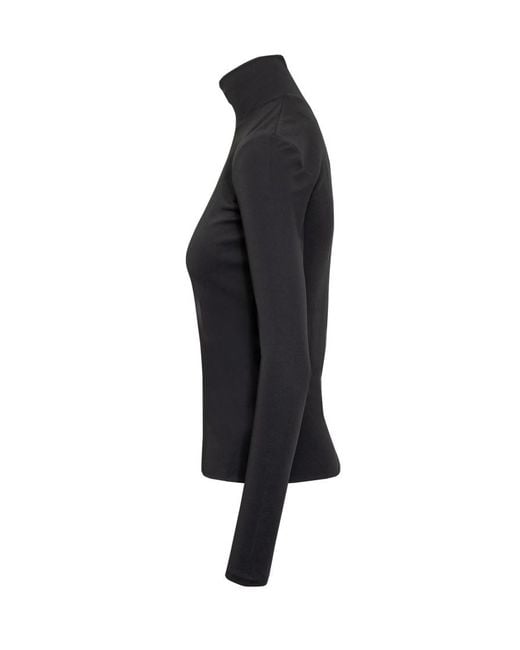 Jil Sander Black Solid Turtle Neck Sweater