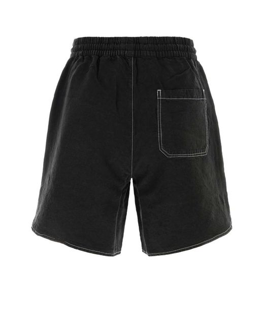 Amiri Black Drawstring Logo Shorts for men