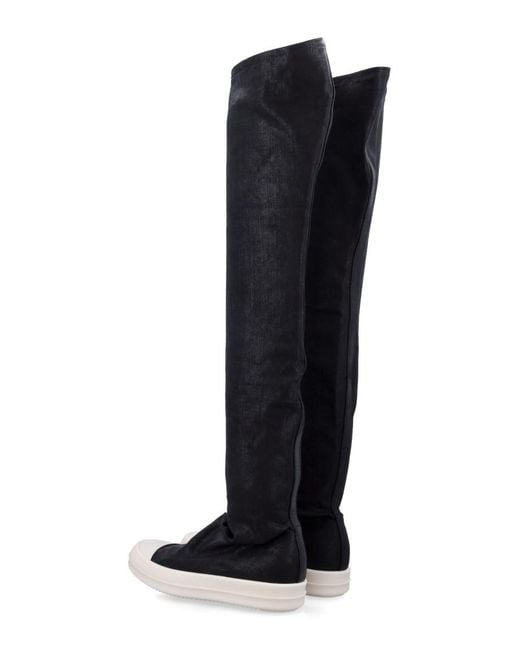 Rick Owens Black Over-The-Knee Sneakers