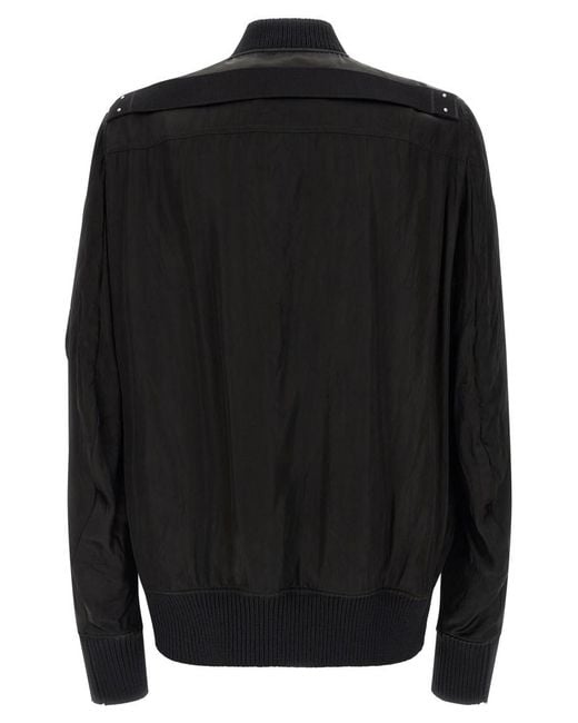 Rick Owens Black Solid Bomber Jacket for men