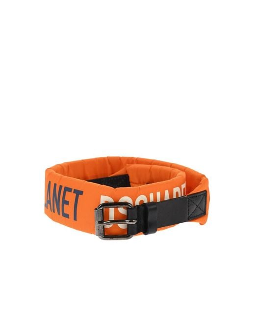 DSquared² Orange Logo Belt