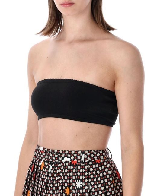 Maison Margiela Black Solid Tube Top