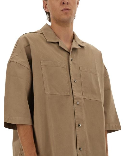 Rick Owens Natural Oversized Solid Shirt for men