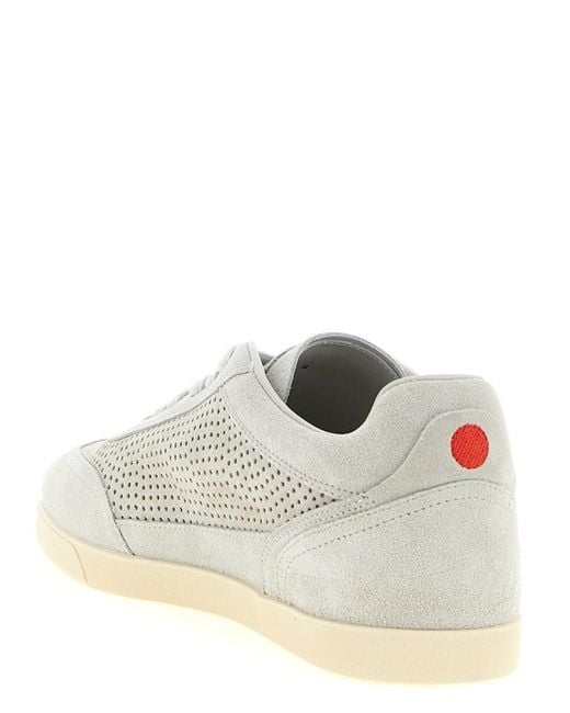 Kiton White Light Perforated Sneakers for men