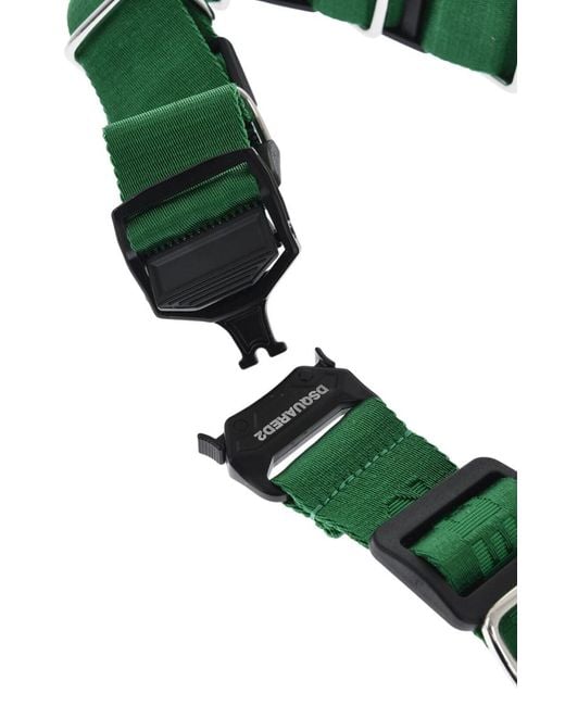 DSquared² Green Logo Belt for men