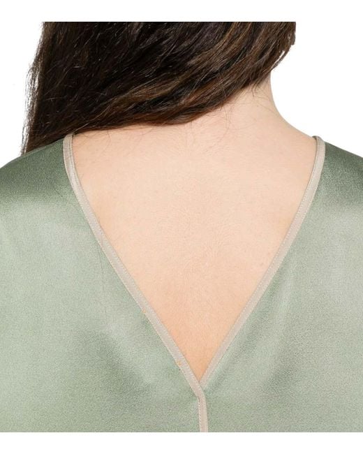 Forte_forte Green Solid Round Neck Top