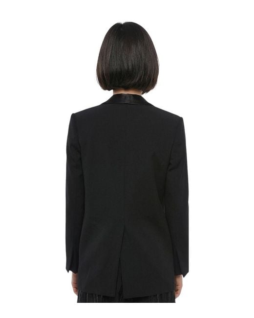 Stella McCartney Black Solid Shawl Lapel Blazer