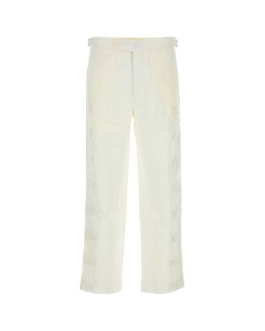 Bode White Linen Salt Pant for men