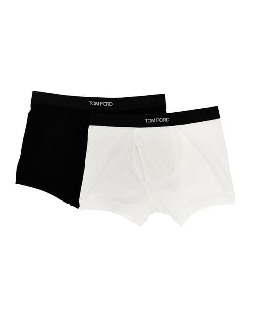 Tom Ford Black 2-Pack Logo Boxers for men