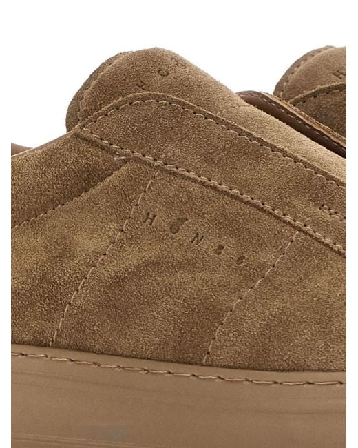 Hogan Brown Suede Logo Sneakers for men