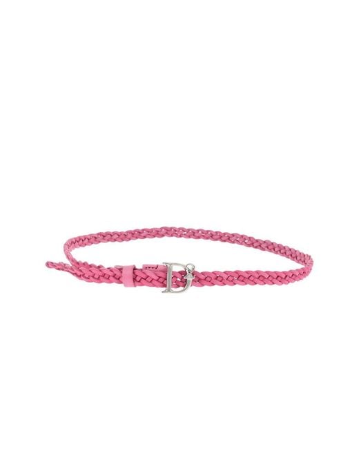 DSquared² Pink Braided Belt