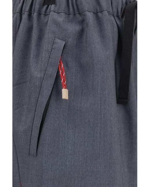 Prada Gray Loose Drawstring Pants