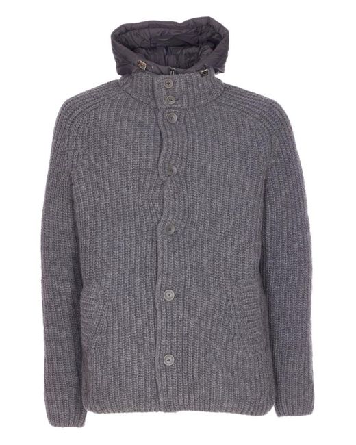 Padded Jackets Herno Removable Interior Knitted Jacket Herno