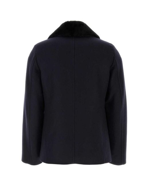 Prada Black Felt Coat for men