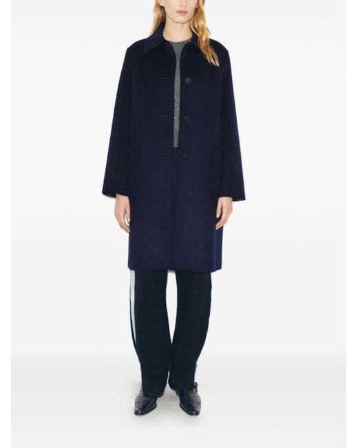 Tory Burch Blue Dark Wool Coat