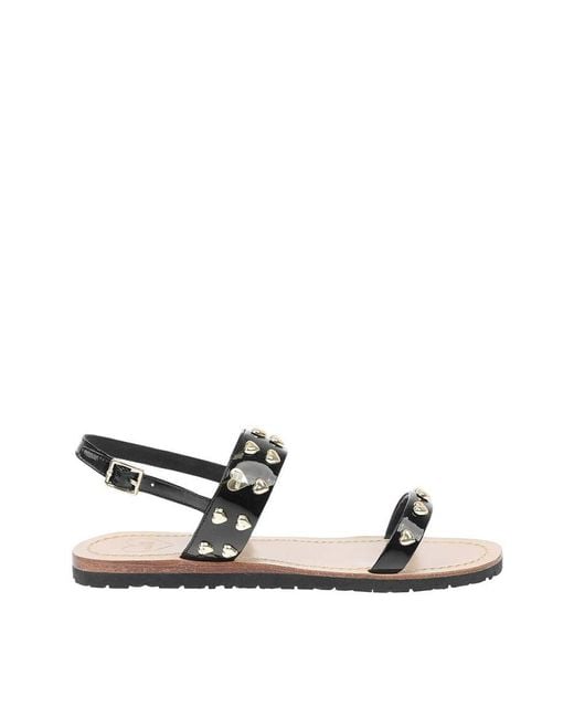 Moschino White Studded Sandals