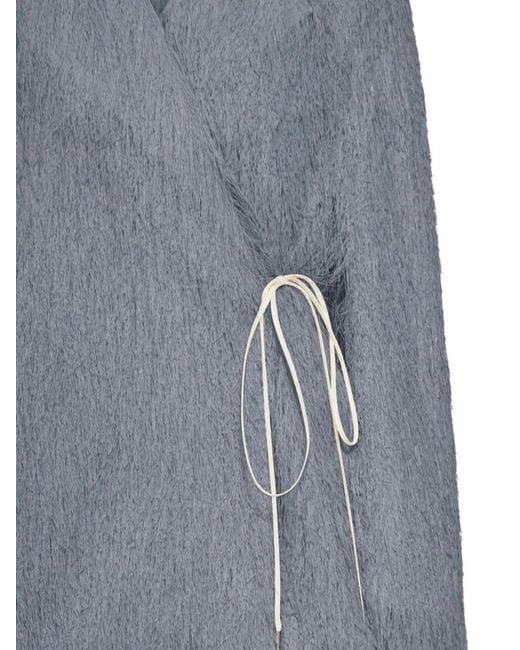 Dries Van Noten Blue Fringed Jacket