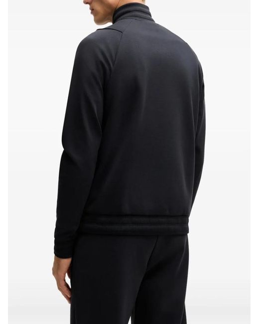 Boss Blue Front Zip Hoodie for men